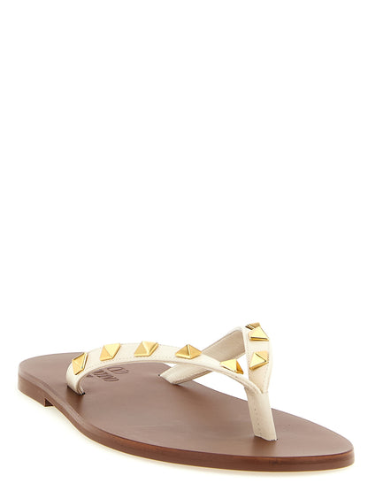 Valentino Garavani White Calfskin Slides