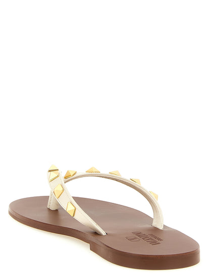 Valentino Garavani White Calfskin Slides