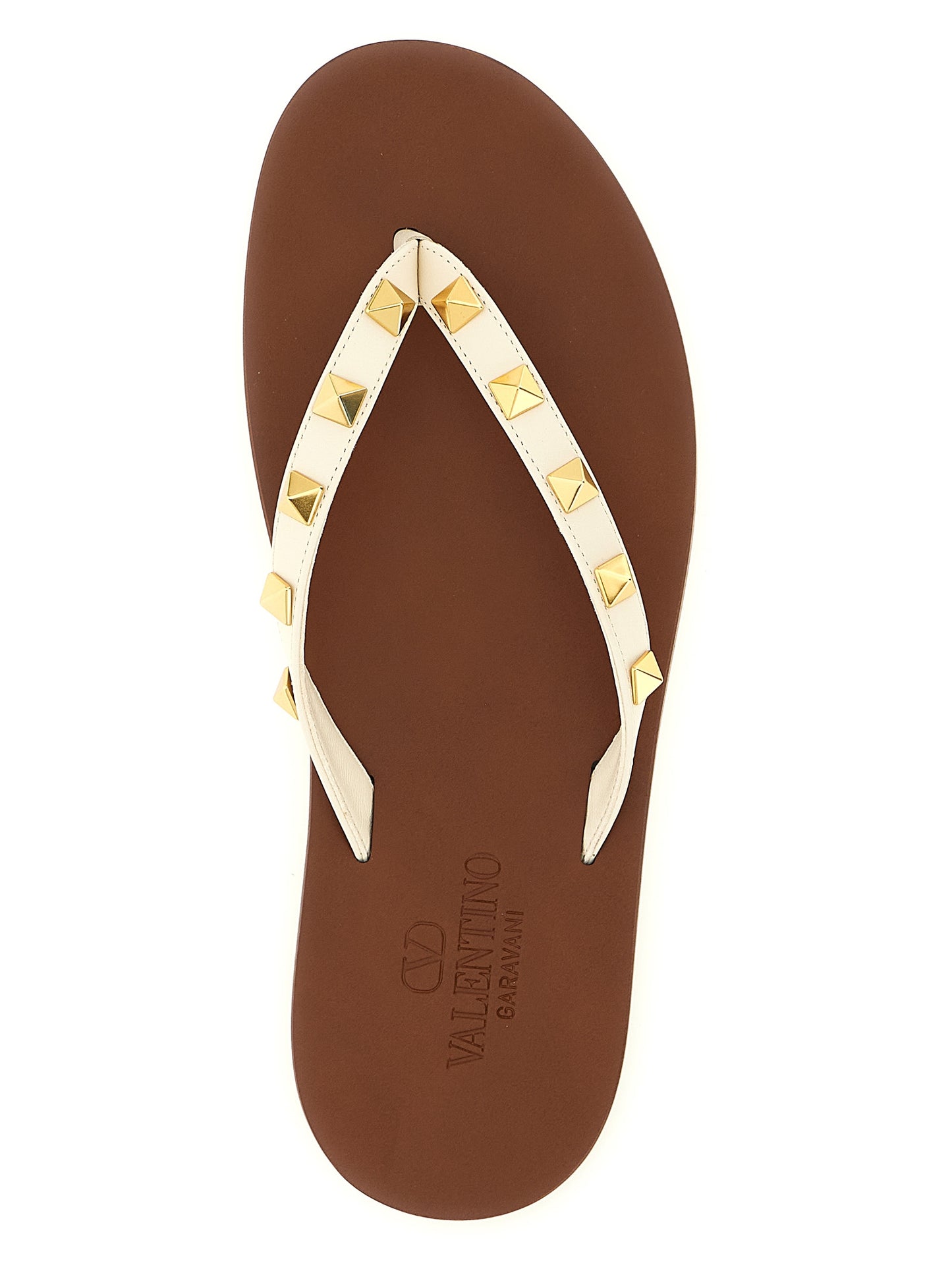 Valentino Garavani White Calfskin Slides