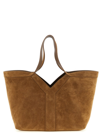Saint Laurent Brown Calfskin Tote Bag