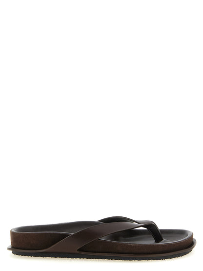 Jacquemus Brown Cowhide Slides