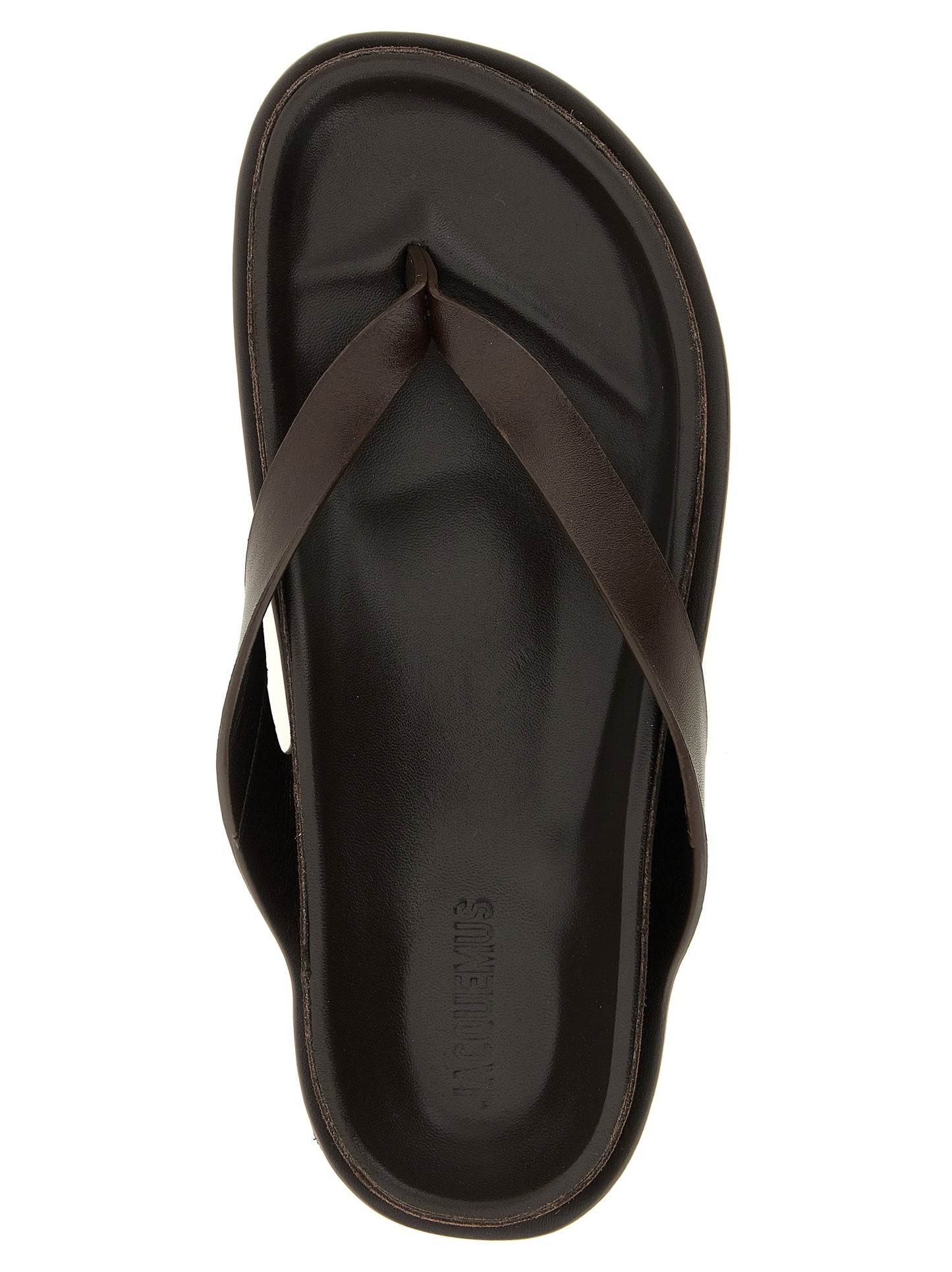 Jacquemus Brown Cowhide Slides