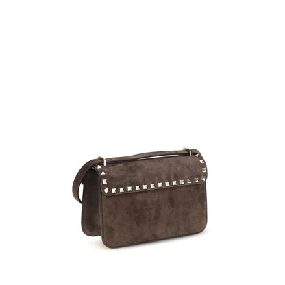 Valentino Garavani Brown Suede Leather Shoulder Bag