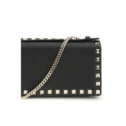 Valentino Garavani Black Calf Leather Bos Taurus Wallet
