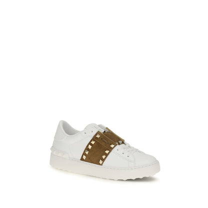 Valentino Garavani White Calf Leather Bos Taurus Sneakers