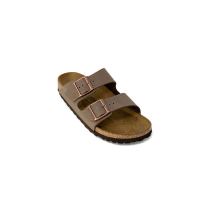 Birkenstock Brown Leather Flat Sandals