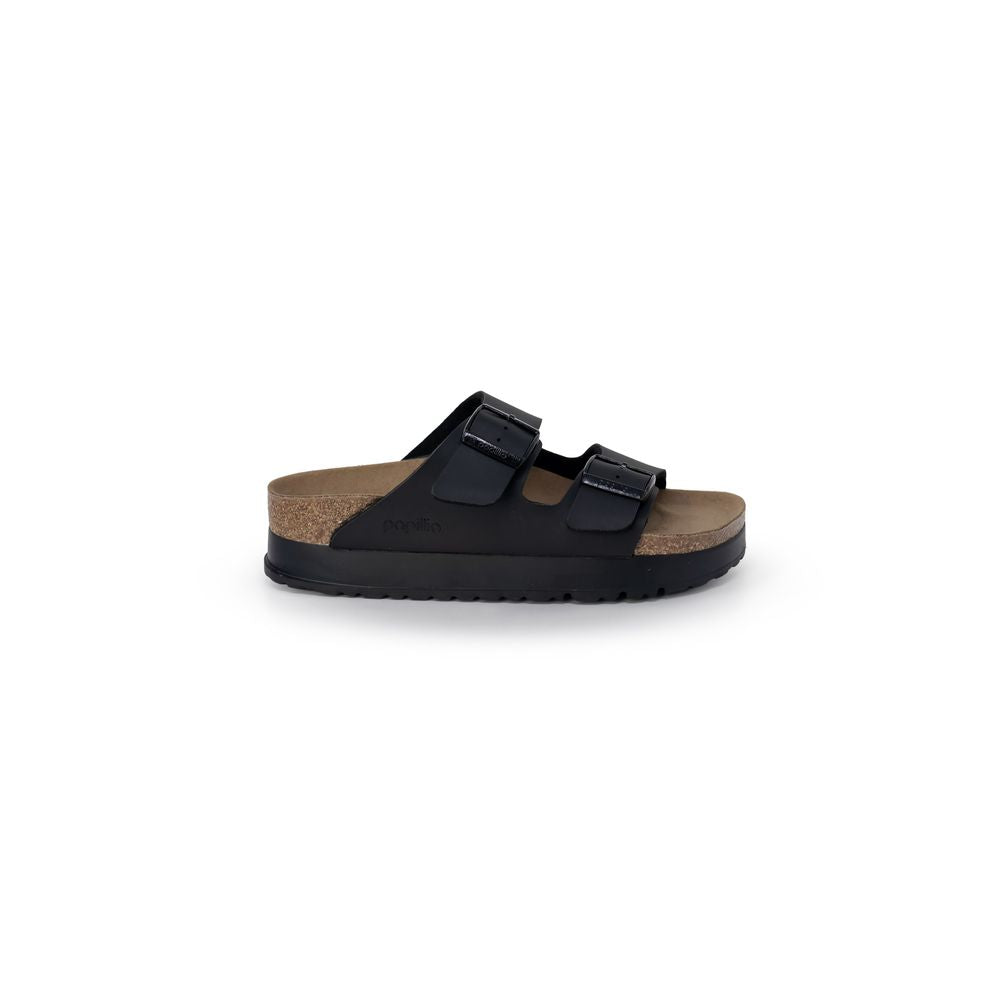 Birkenstock Black Synthetic Platform Sandals