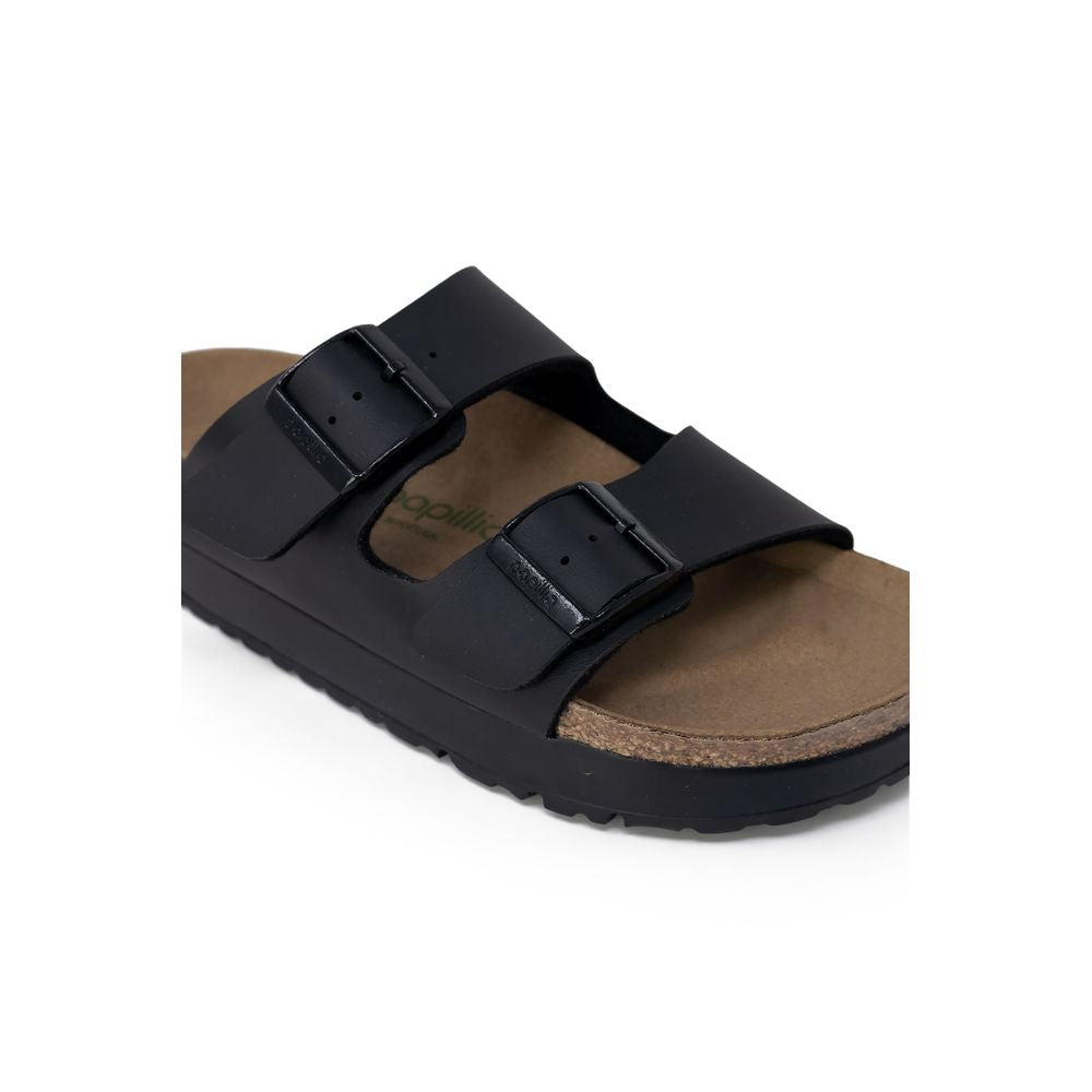 Birkenstock Black Synthetic Platform Sandals