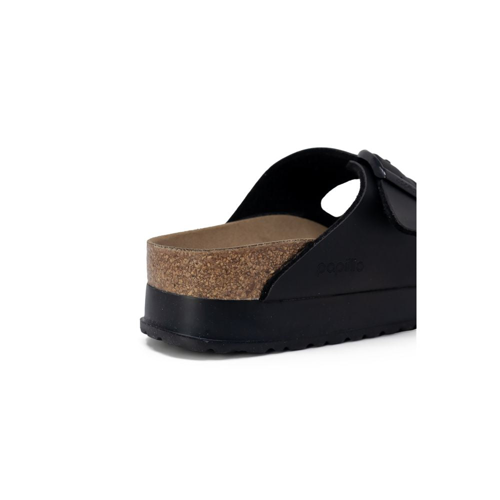 Birkenstock Black Synthetic Platform Sandals