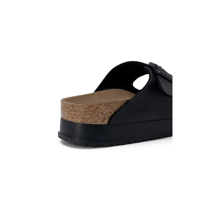 Birkenstock Black Synthetic Platform Sandals
