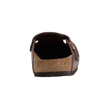 Birkenstock Brown Leather Clogs