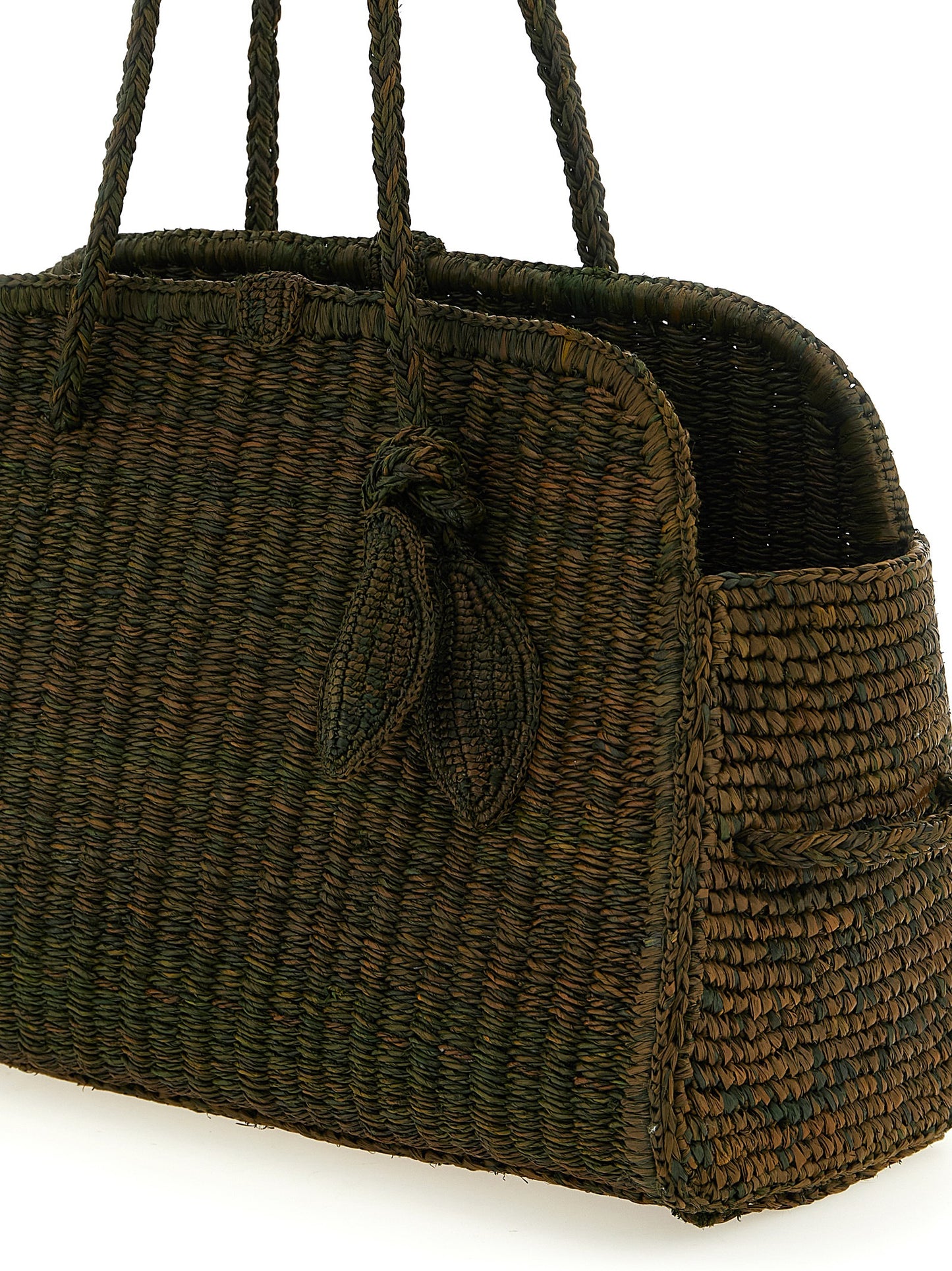 Jacquemus Bicolor Raffia Tote Bag