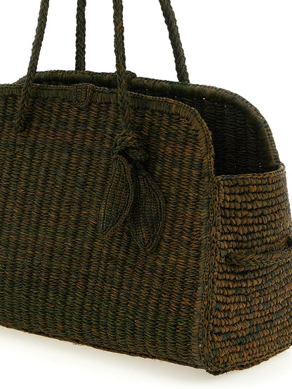 Jacquemus Bicolor Raffia Tote Bag