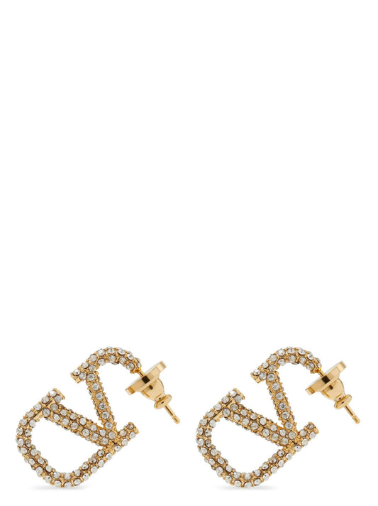 Valentino Garavani Gold Brass Earrings