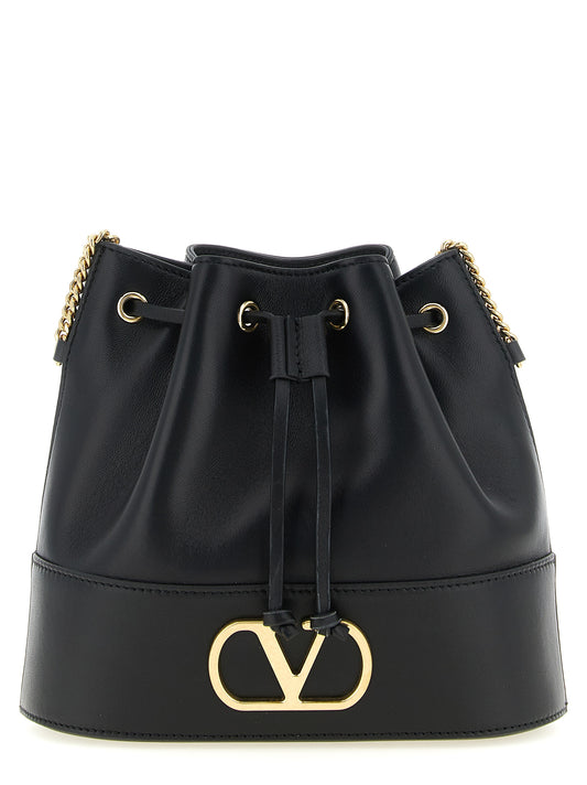 Valentino Garavani Black Lamb Leather Crossbody Bag