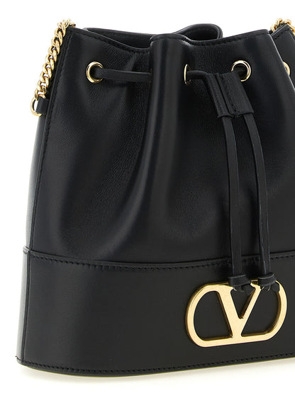 Valentino Garavani Black Lamb Leather Crossbody Bag