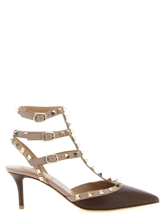 Valentino Garavani Multicolor Lamb Leather Mid Heel Pumps