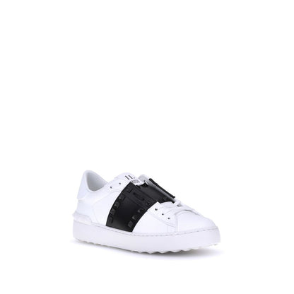 Valentino Garavani White Calf Leather Bos Taurus Low Top Sneakers
