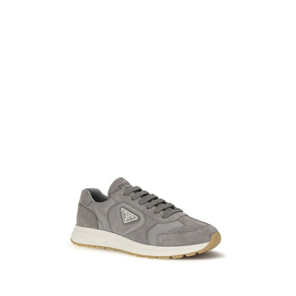 Prada Gray Recycled Polyamide Athletic Sneakers