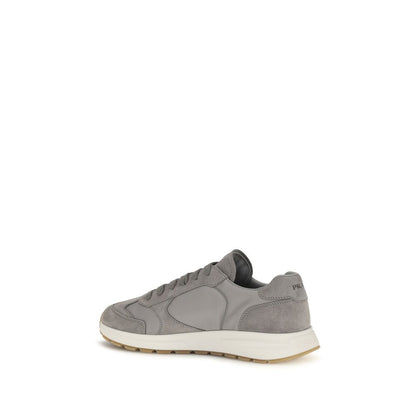 Prada Gray Recycled Polyamide Athletic Sneakers