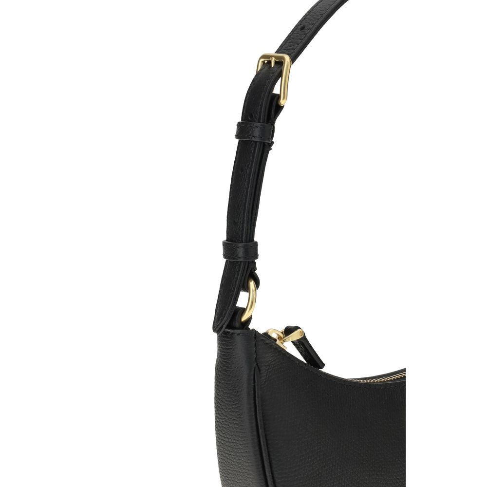 Valentino Garavani Black Calf Leather Bos Taurus Shoulder Bag