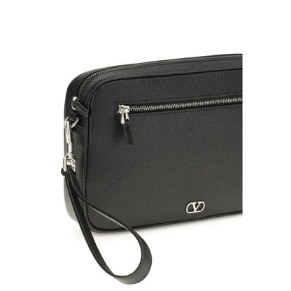 Valentino Garavani Black Calf Leather Bos Taurus Handbag