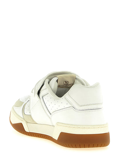 Valentino Garavani White Leather Athletic Sneakers