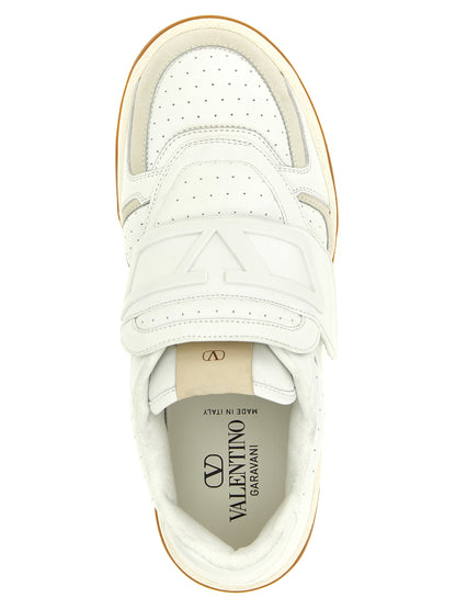 Valentino Garavani White Leather Athletic Sneakers