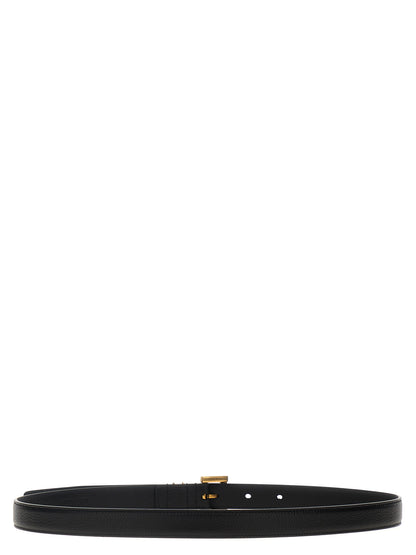 Saint Laurent Black Calfskin Regular Belt