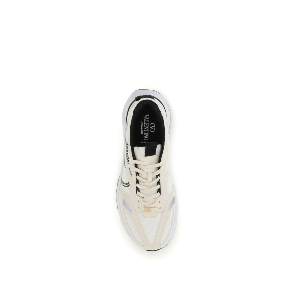 Valentino Garavani White Fabric Low Top Sneakers
