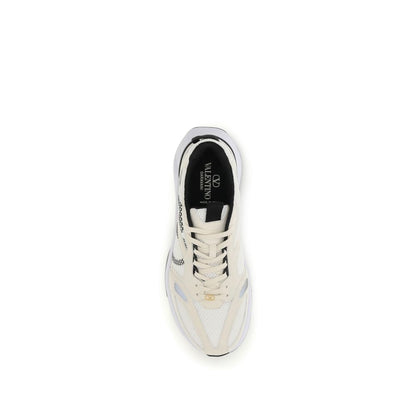 Valentino Garavani White Fabric Low Top Sneakers
