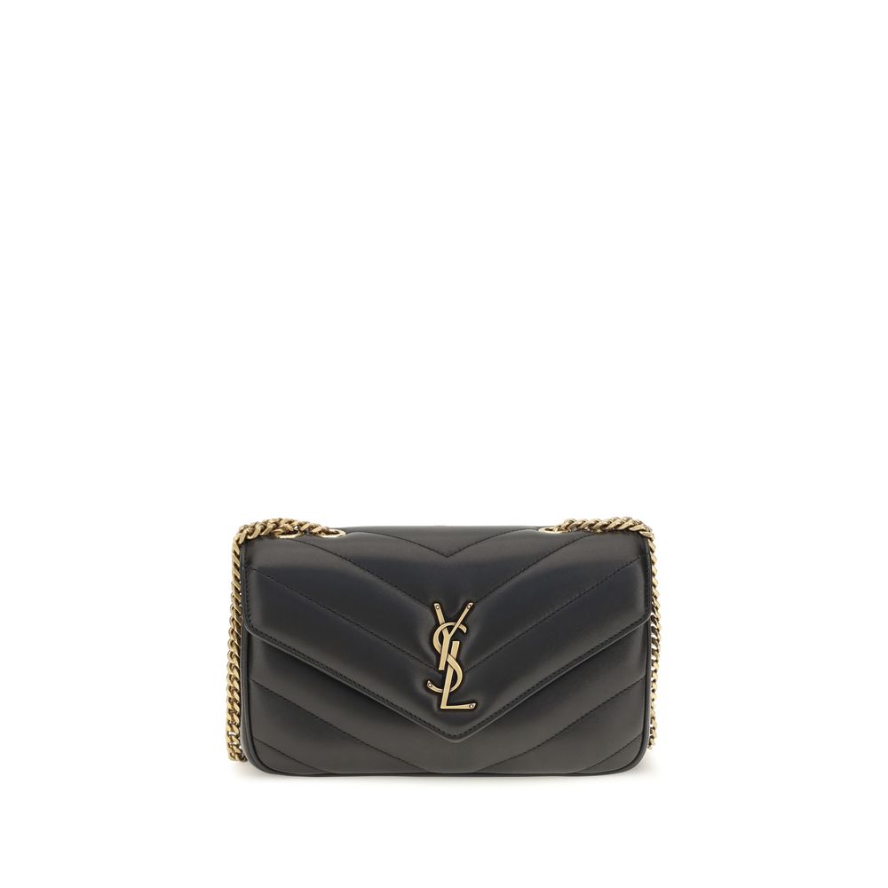 Saint Laurent Black Lamb Ovis Aries Aries Shoulder Bag