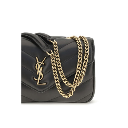 Saint Laurent Black Lamb Ovis Aries Aries Shoulder Bag