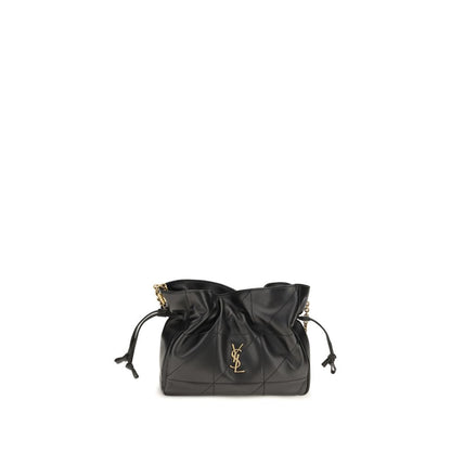 Saint Laurent Black Lamb Ovis Aries Aries Clutch Bag