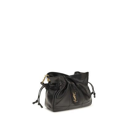 Saint Laurent Black Lamb Ovis Aries Aries Clutch Bag