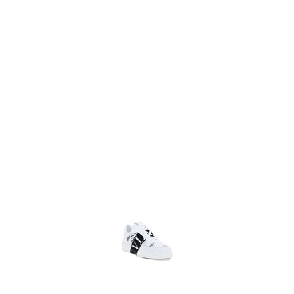 Valentino Garavani White Calf Leather Bos Taurus Athletic Sneakers