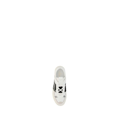 Valentino Garavani White Calf Leather Bos Taurus Athletic Sneakers