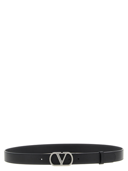 Valentino Garavani Black Calfskin Regular Belt