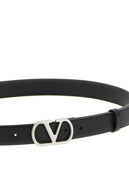 Valentino Garavani Black Calfskin Regular Belt