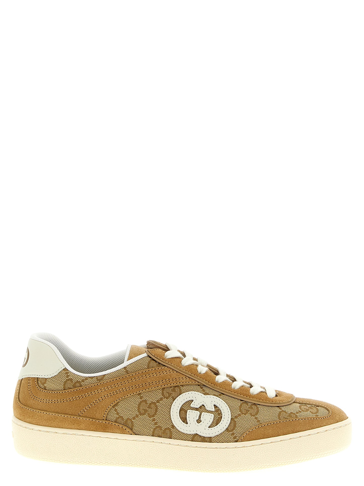 Gucci Beige Calfskin Low Top Sneakers