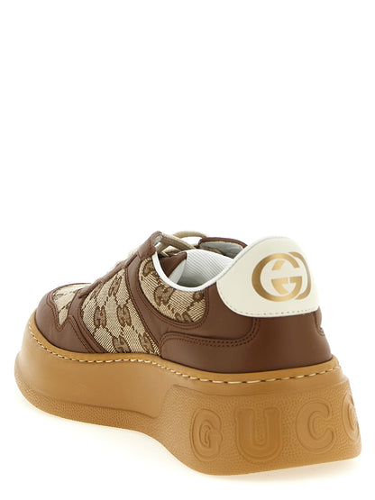 Gucci Brown Calfskin Chunky Sneakers