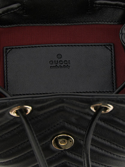 Gucci Black Lamb Leather Backpack