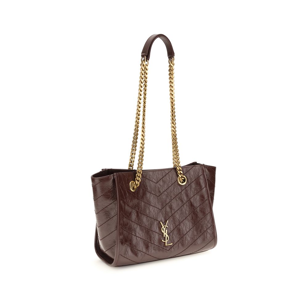 Saint Laurent Brown Calf Leather Bos Taurus Shoulder Bag
