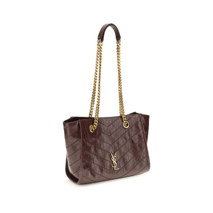 Saint Laurent Brown Calf Leather Bos Taurus Shoulder Bag