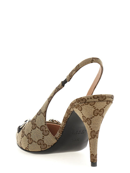 Gucci Beige Polyester High Heel Pumps