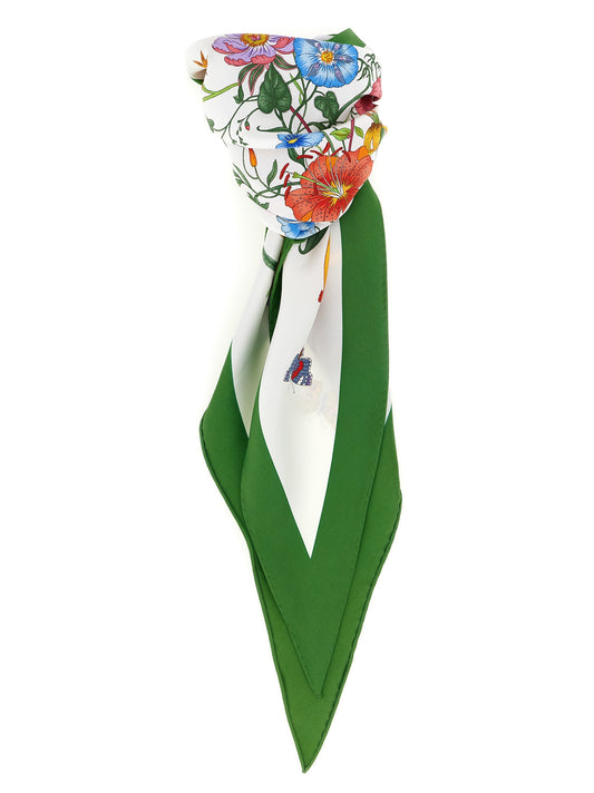 Gucci White Silk Foulard