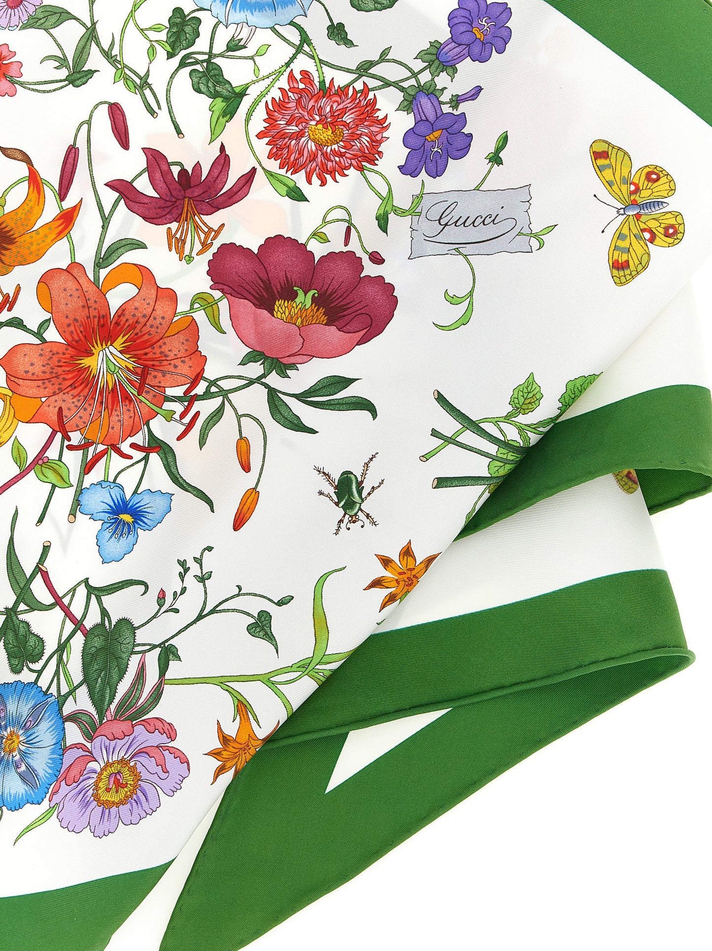 Gucci White Silk Foulard