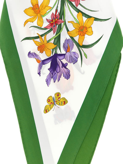 Gucci White Silk Foulard