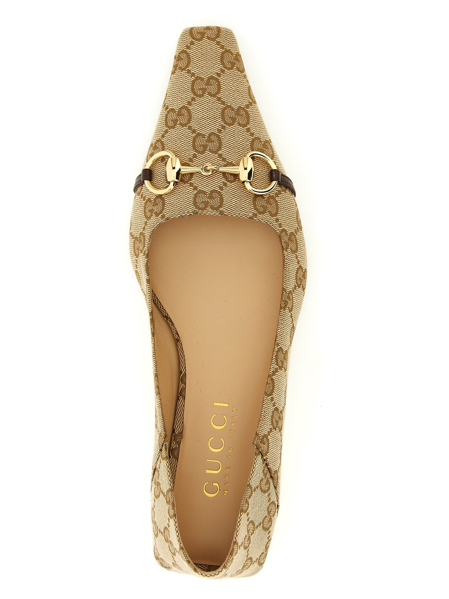 Gucci Beige Polyester Ballet Flats