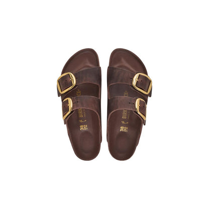 Birkenstock Brown Leather Flat Sandals